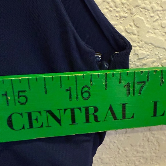 Diane Von Furstenberg Rosalie Midnight Viscose and Silk Pleated Midi Dress sz 14 - Picture 15 of 16